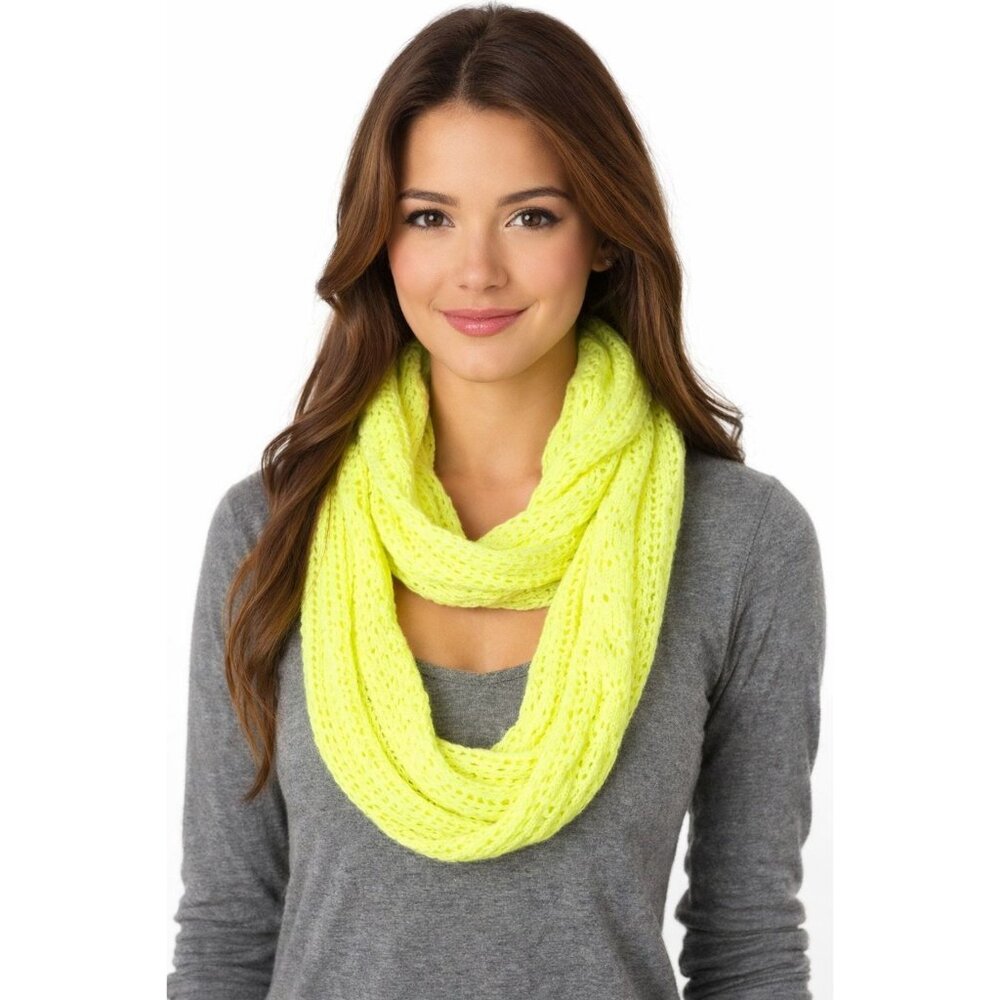 Aeropostale Neon Yellow Knit Infinity Scarf